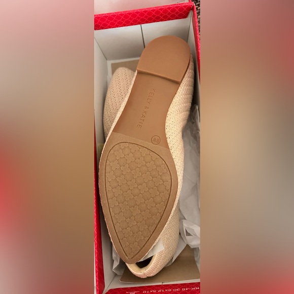 Kelly & Katie Beige Textured Flats - Picture 5 of 6